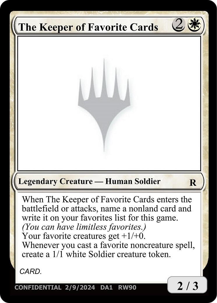 The Keeper of Favorite Cards (2/9/2024) [Unknown Event]