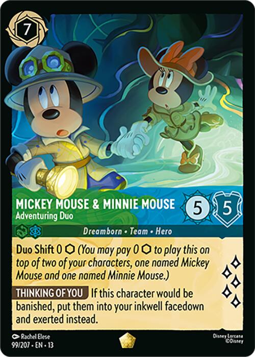 Mickey Mouse & Minnie Mouse - Adventuring Duo (99/204) [Attack of the Vine!]