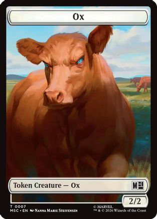 Ox (007) // Construct (014) Double-Sided Token (MSC-7 // 14) - Commander: Marvel Super Heroes