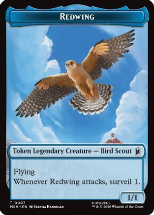 Redwing // Zabu Double-Sided Token (MSH-007/016) - Marvel Super Heroes Foil