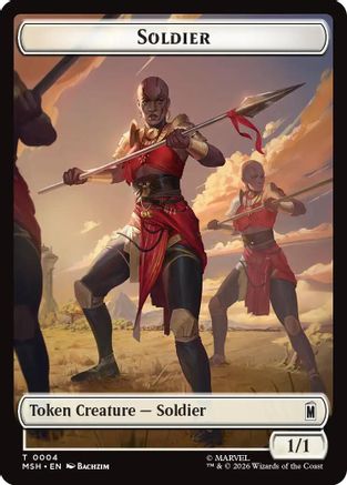 Soldier // Clue Double-Sided Token (MSH-004/017) - Marvel Super Heroes Foil