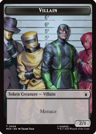 Villain // Treasure Double-Sided Token (MSH-009/022) - Marvel Super Heroes Foil