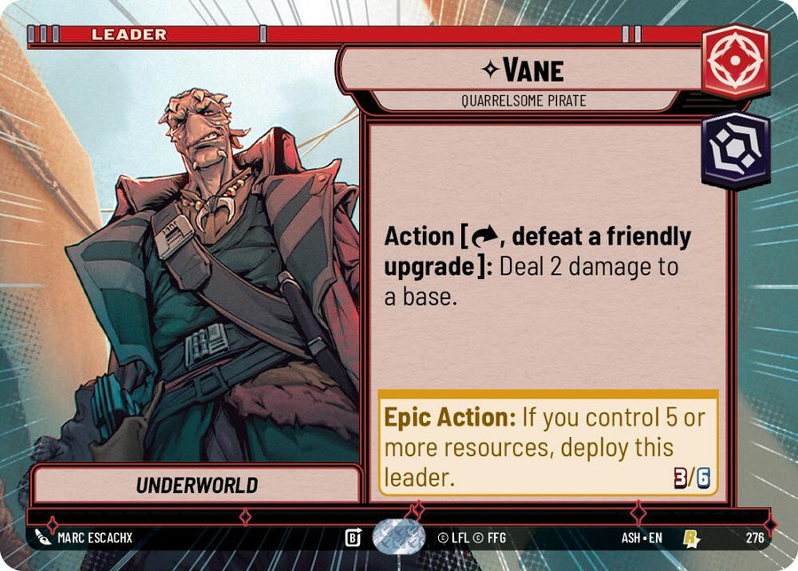 Vane - Quarrelsome Pirate (276) (Hyperspace) (276) [Ashes of the Empire]