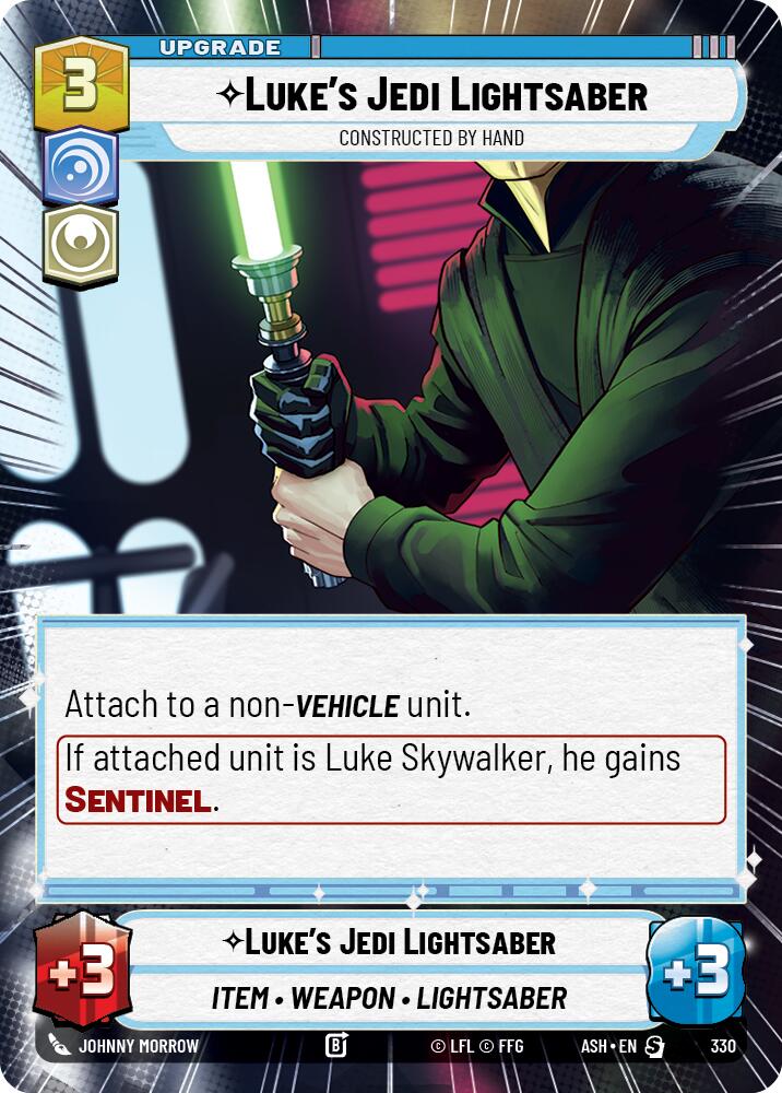 Luke's Jedi Lightsaber - Constructed by Hand (330) (Hyperspace) (330) [Ashes of the Empire]