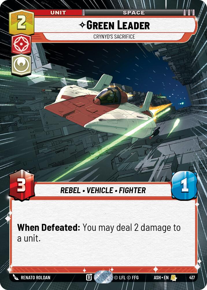 Green Leader - Crynyd's Sacrifice (417) (Hyperspace) (417) [Ashes of the Empire]