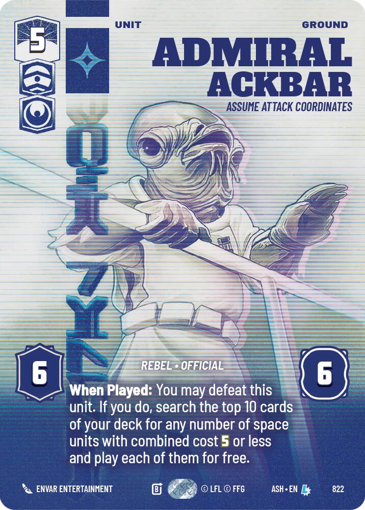 Admiral Ackbar - Assume Attack Coordinates (822) (Prestige) (822) [Ashes of the Empire]