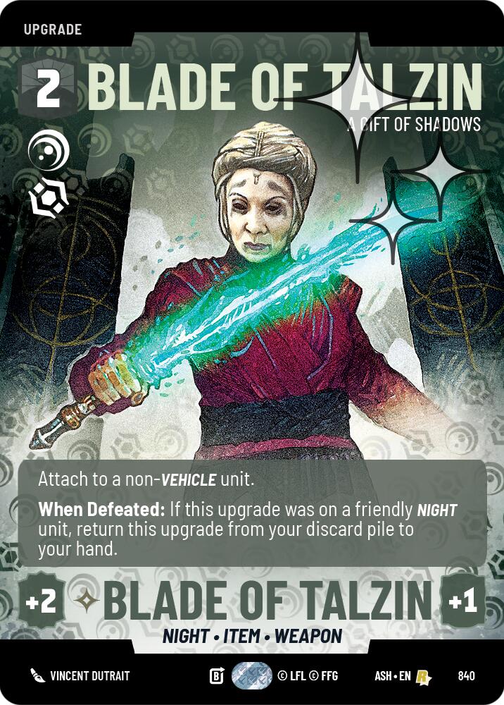 Blade of Talzin - A Gift of Shadows (840) (Prestige Foil) (840) [Ashes of the Empire]