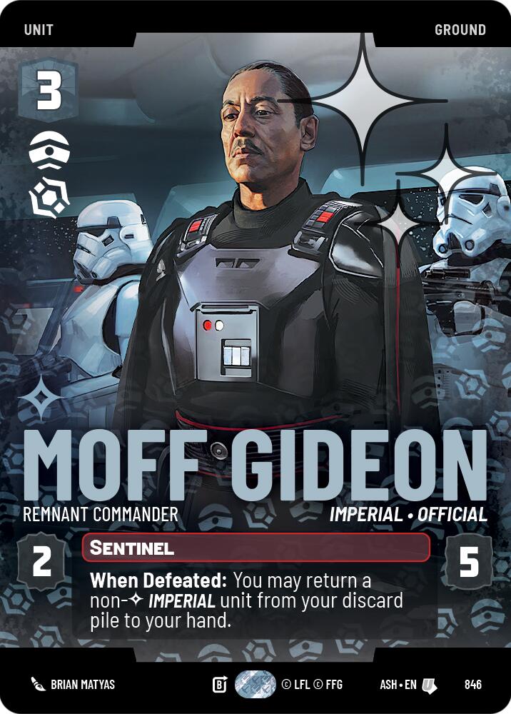 Moff Gideon - Remnant Commander (846) (Prestige Foil) (846) [Ashes of the Empire]