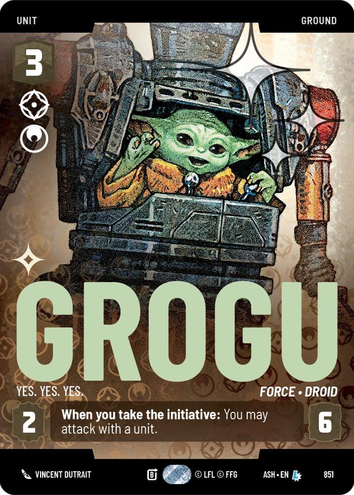 Grogu - Yes. Yes. Yes. (851) (Prestige Foil) (851) [Ashes of the Empire]
