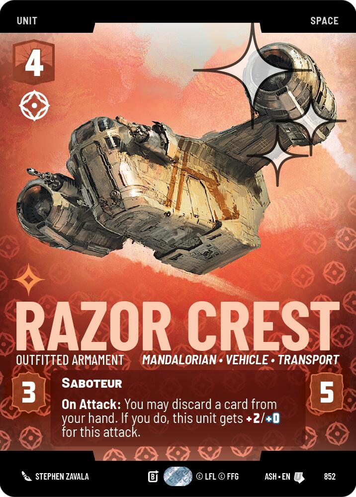 Razor Crest - Outfitted Armament (852) (Prestige Foil) (852) [Ashes of the Empire]