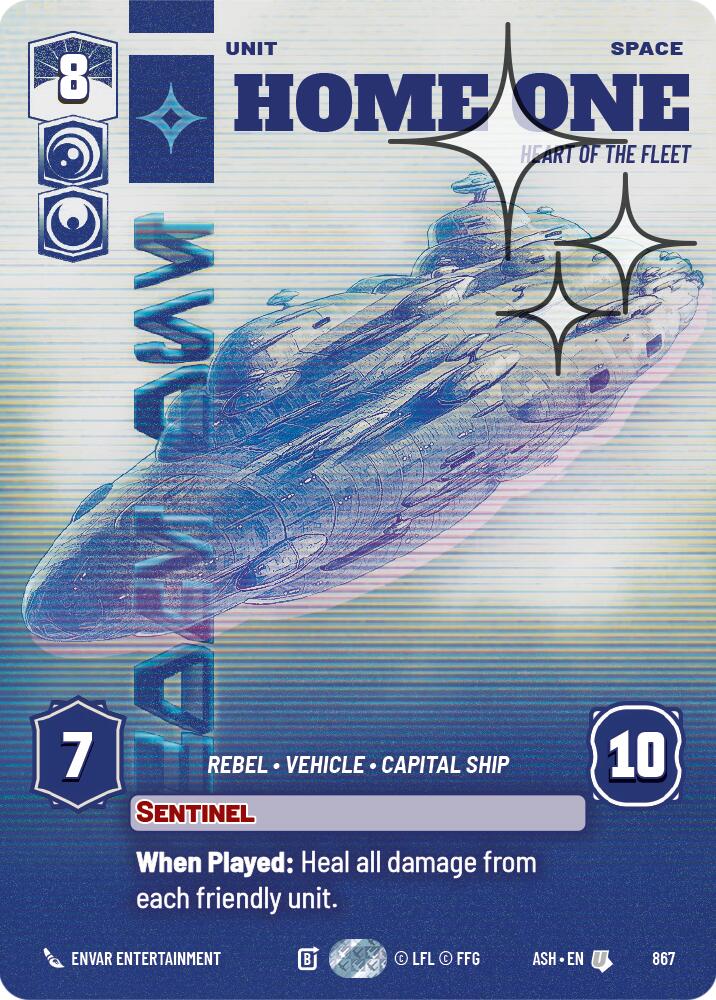 Home One - Heart of the Fleet (867) (Prestige Foil) (867) [Ashes of the Empire]