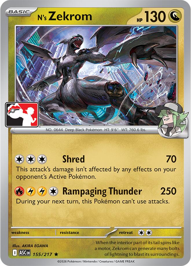 N's Zekrom (155/217) [Prize Pack Series Nine]