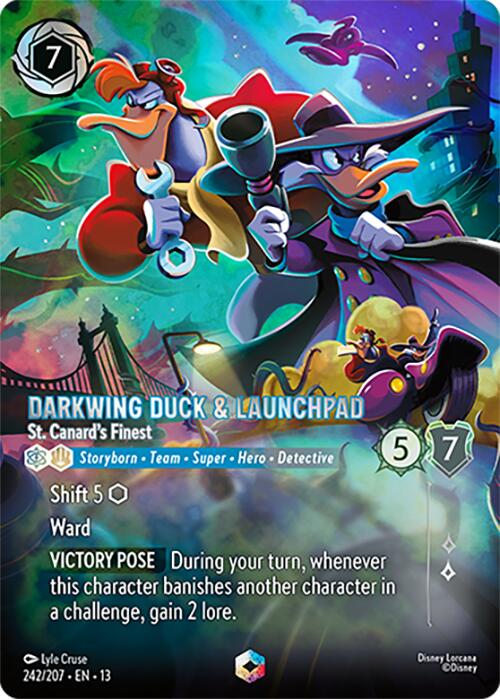 Darkwing Duck & Launchpad - St. Canard's Finest (Enchanted) (242/204) [Attack of the Vine!]