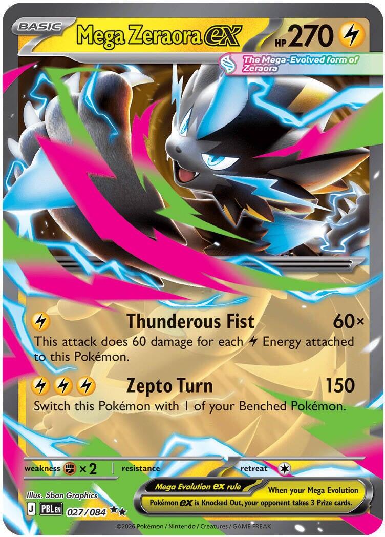 Mega Zeraora ex (027/084) [Mega Evolution: Pitch Black]