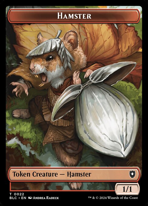 Hamster (TBLC 22) [Bloomburrow Commander Tokens]