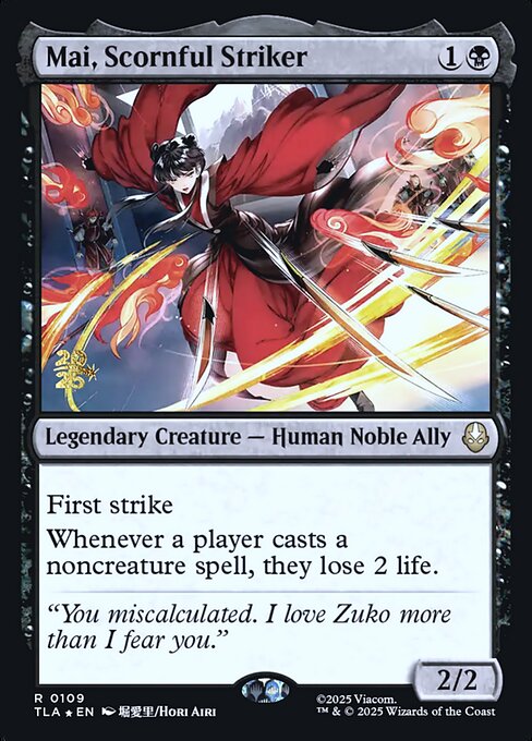 Mai, Scornful Striker (PTLA 109s) [Avatar: The Last Airbender Promos]