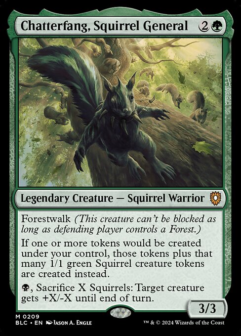 Chatterfang, Squirrel General (BLC 209) [Bloomburrow Commander]