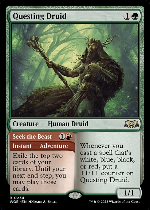 Questing Druid // Seek the Beast (WOE 234) [Wilds of Eldraine]