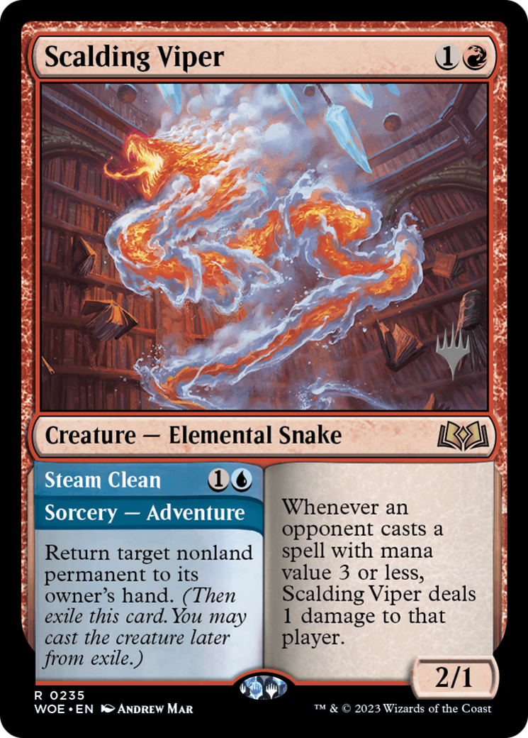 Scalding Viper // Steam Clean (Promo Pack) [Wilds of Eldraine Promos]