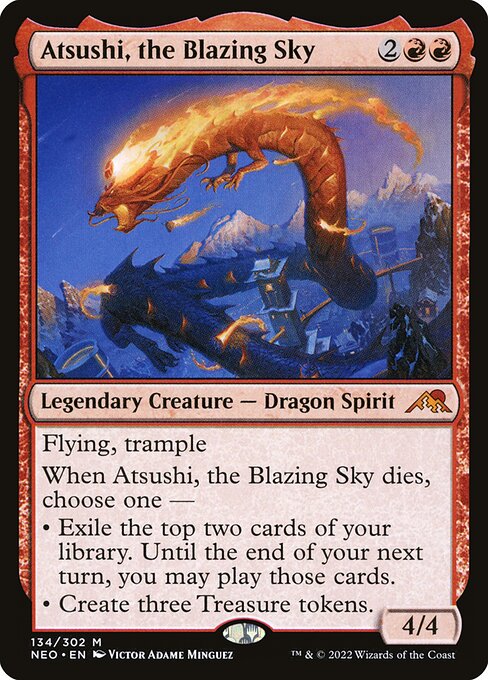 Atsushi, the Blazing Sky (NEO 134) [Kamigawa: Neon Dynasty]