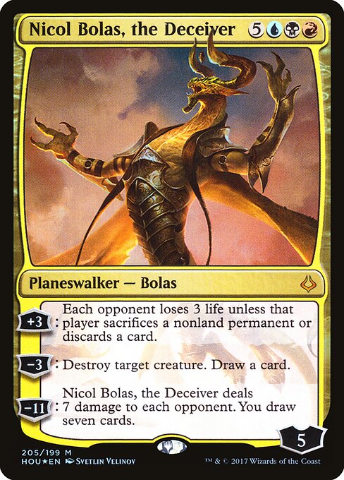 Nicol Bolas, the Deceiver (HOU 205) [Hour of Devastation]