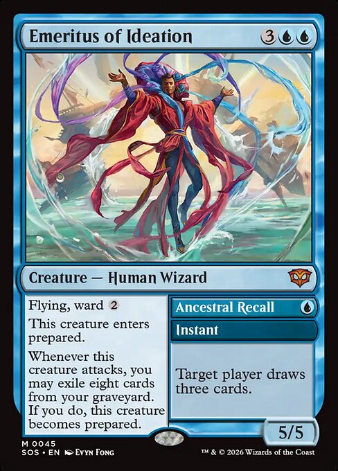 Emeritus of Ideation // Ancestral Recall (SOS 45) [Secrets of Strixhaven]