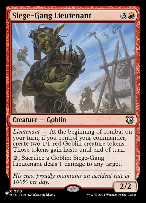 Siege-Gang Lieutenant (PLST M3C-113) [The List]