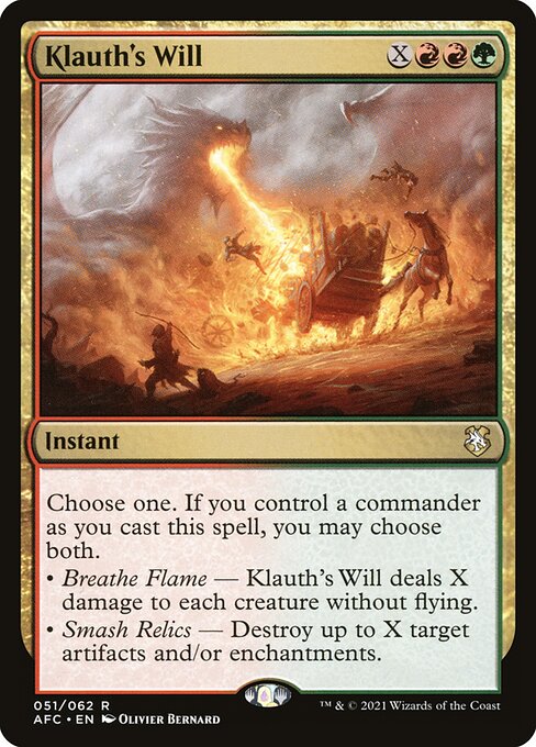 Klauth's Will (AFC 51) [Forgotten Realms Commander]