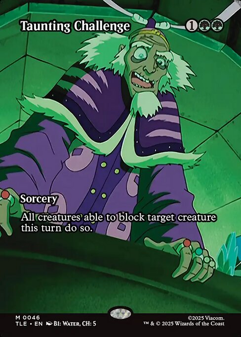Taunting Challenge (Borderless · Full Art) (TLE 46) [Avatar: The Last Airbender Eternal]