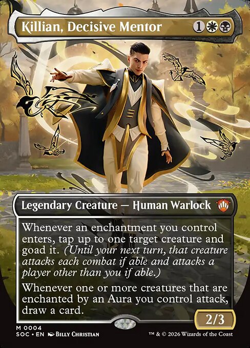 Killian, Decisive Mentor (Borderless) (SOC 4) [Secrets of Strixhaven Commander]