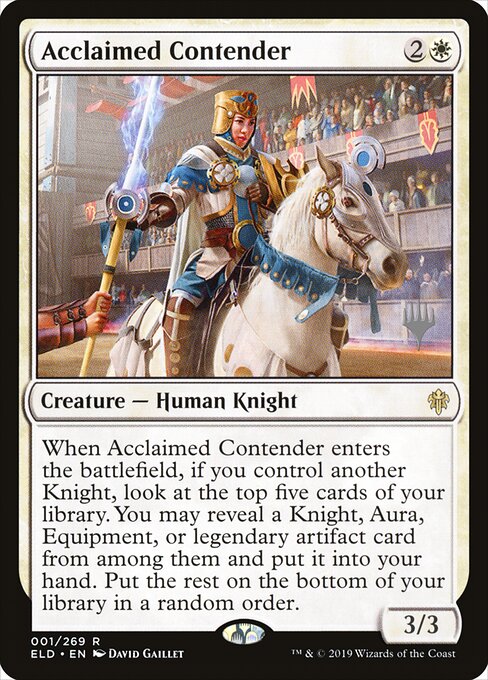 Acclaimed Contender (PELD 1p) [Throne of Eldraine Promos]