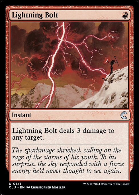 Lightning Bolt (CLU 141) [Ravnica: Clue Edition]