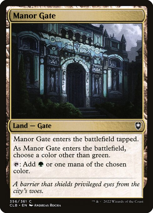 Manor Gate (CLB 356) [Commander Legends: Battle for Baldur's Gate]