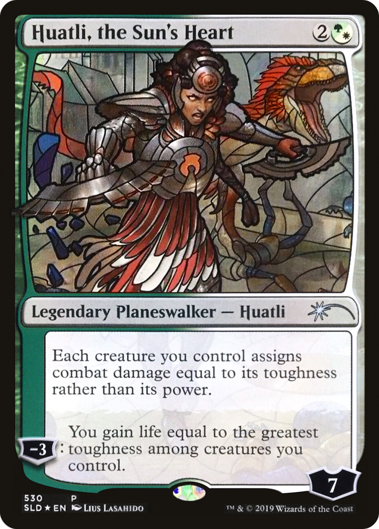 Huatli, the Sun's Heart (Stained Glass) [Secret Lair Drop Promos]