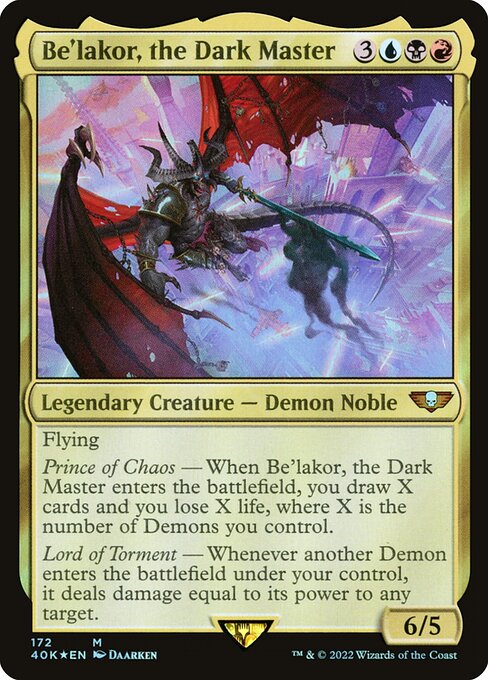 Be'lakor, the Dark Master (40K 172) [Warhammer 40,000 Commander]