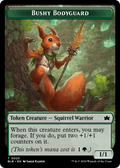 Emblem - Ral, Crackling Wit // Bushy Bodyguard Double-Sided Token [Bloomburrow Tokens]