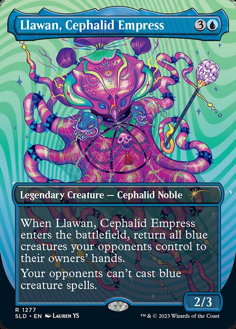 Llawan, Cephalid Empress (Borderless) (SLD 1277) [Secret Lair Drop]