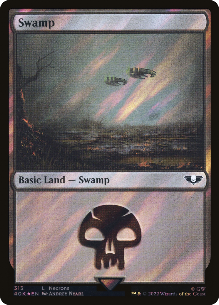 Swamp (313) (Surge Foil) [Warhammer 40,000]