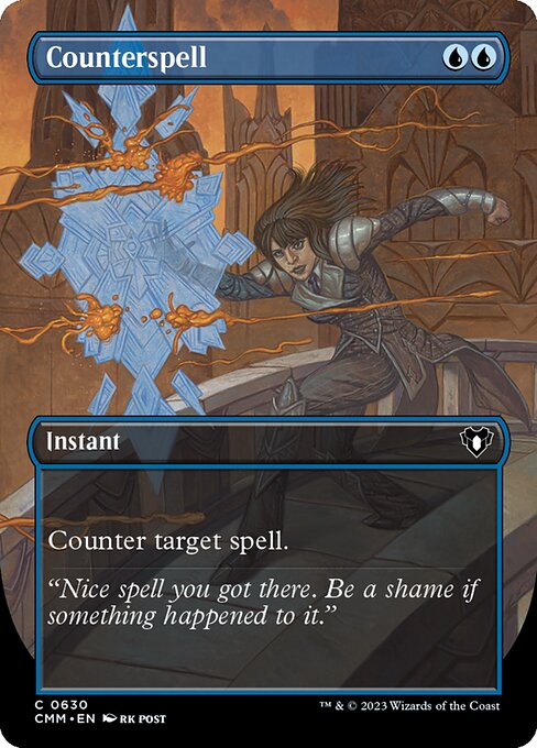 Counterspell (Borderless · Full Art) (CMM 630) [Commander Masters]