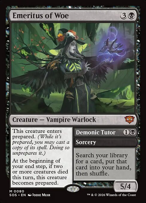 Emeritus of Woe // Demonic Tutor (SOS 80) [Secrets of Strixhaven]