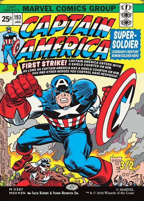 Captain America, Super-Soldier (Borderless) (MSH 387) [Marvel Super Heroes]