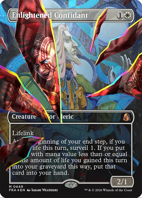 Enlightened Confidant (Borderless · Full Art) (FRA 449) [Reality Fracture]