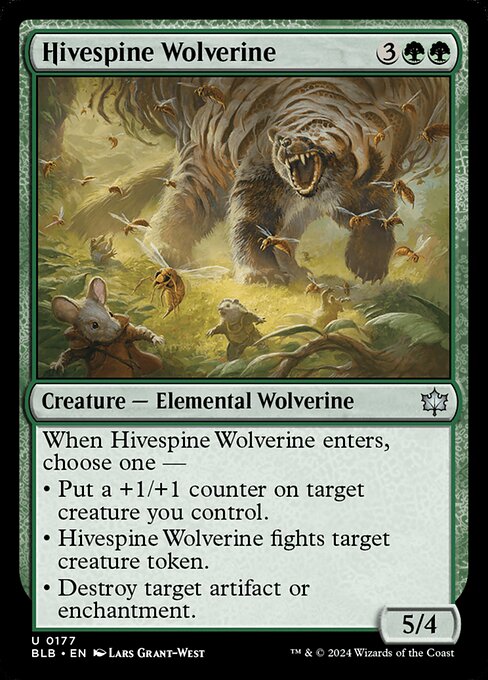 Hivespine Wolverine (BLB 177) [Bloomburrow]