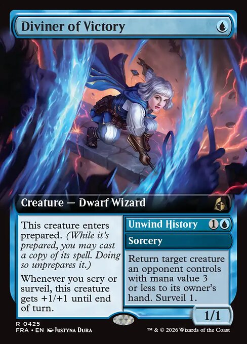 Diviner of Victory // Unwind History (Extended Art) (FRA 425) [Reality Fracture]