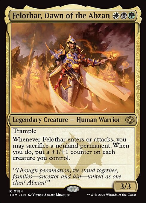 Felothar, Dawn of the Abzan (TDM 184) [Tarkir: Dragonstorm]