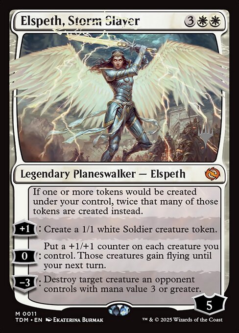 Elspeth, Storm Slayer (PTDM 11p) [Tarkir: Dragonstorm Promos]