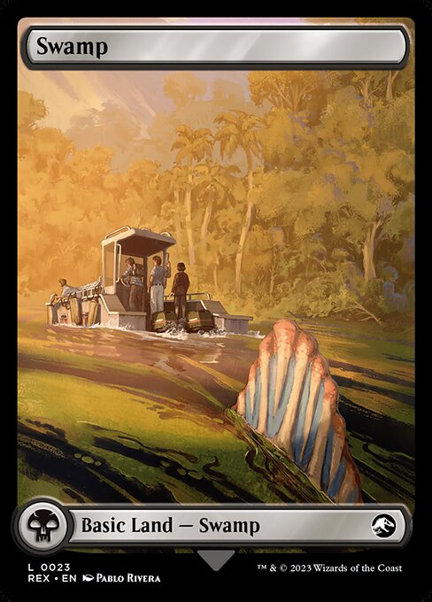 Swamp // Swamp (Full Art) (REX 23) [Jurassic World Collection]