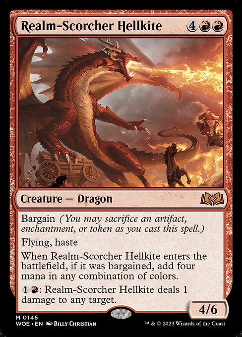 Realm-Scorcher Hellkite (WOE 145) [Wilds of Eldraine]