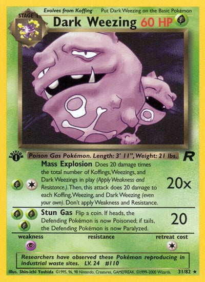 Dark Weezing 31 (TR 31/82) [Team Rocket]