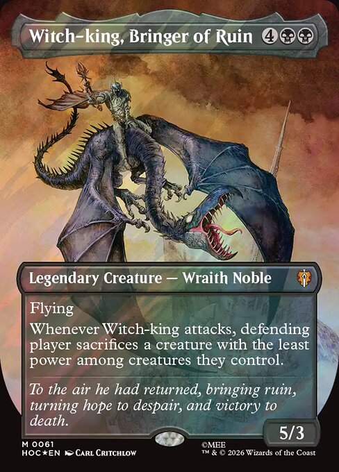 Witch-king, Bringer of Ruin (Borderless) (HOC 61) [The Hobbit Eternal]